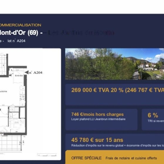  MOULINIER CONSEILS : Appartement | SAINT-ROMAIN-AU-MONT-D'OR (69270) | 41 m2 | 246 767 &euro; 