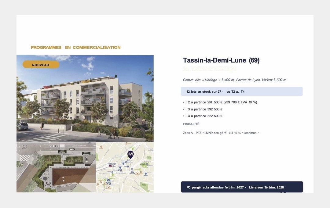 MOULINIER CONSEILS : Appartement | TASSIN-LA-DEMI-LUNE (69160) | 42 m2 | 239 708 &euro; 