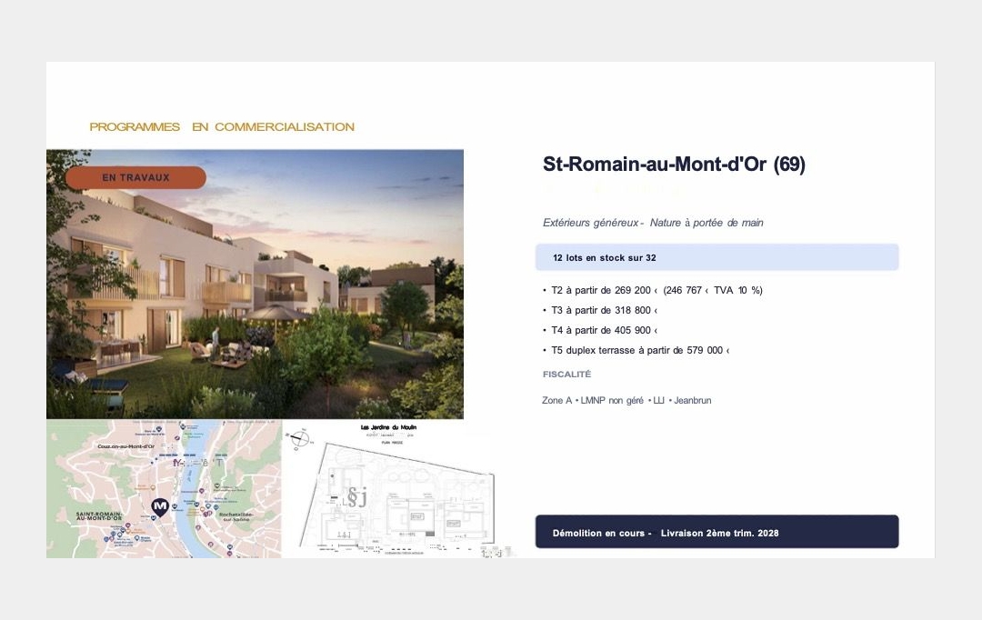 MOULINIER CONSEILS : Appartement | SAINT-ROMAIN-AU-MONT-D'OR (69270) | 41 m2 | 246 767 &euro; 